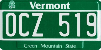 VT license plate OCZ519