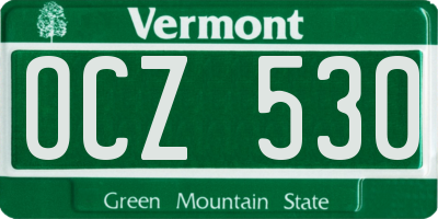 VT license plate OCZ530
