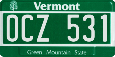 VT license plate OCZ531