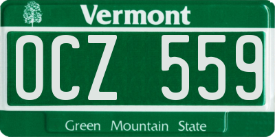 VT license plate OCZ559