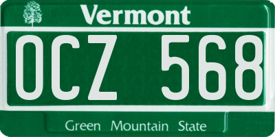 VT license plate OCZ568