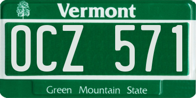 VT license plate OCZ571