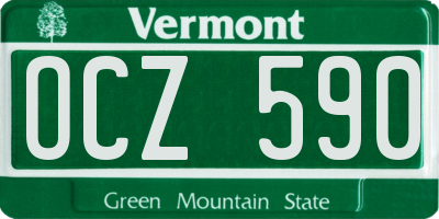 VT license plate OCZ590