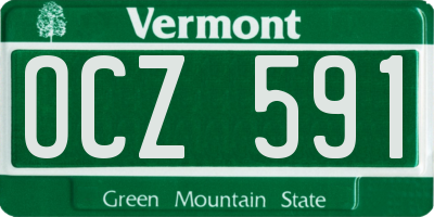 VT license plate OCZ591