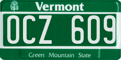 VT license plate OCZ609