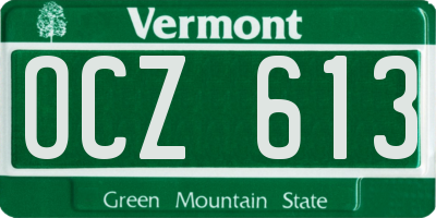 VT license plate OCZ613