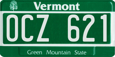 VT license plate OCZ621