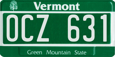 VT license plate OCZ631