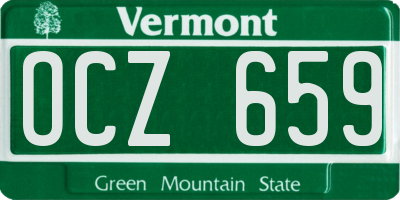 VT license plate OCZ659