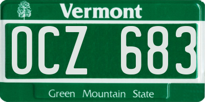 VT license plate OCZ683