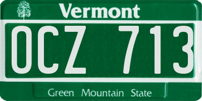 VT license plate OCZ713