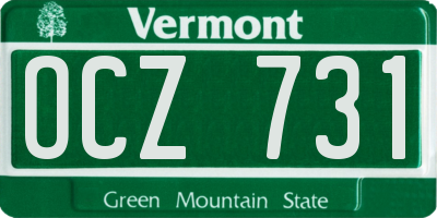 VT license plate OCZ731