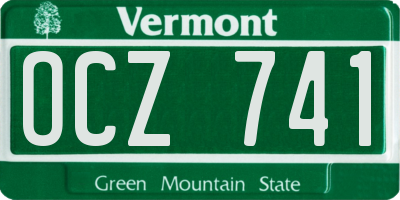 VT license plate OCZ741