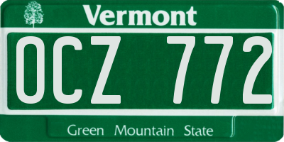 VT license plate OCZ772