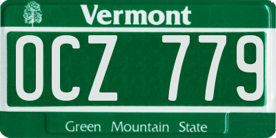VT license plate OCZ779
