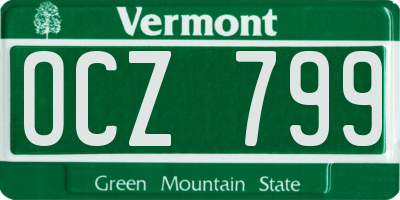 VT license plate OCZ799