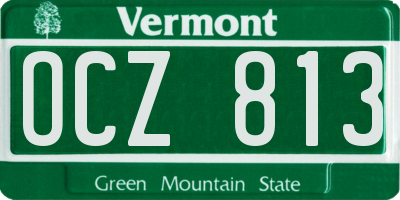 VT license plate OCZ813