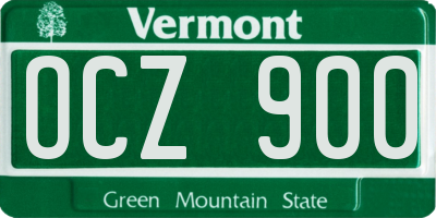 VT license plate OCZ900