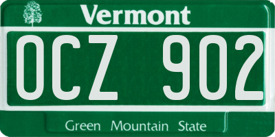 VT license plate OCZ902