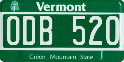 VT license plate ODB520