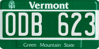 VT license plate ODB623