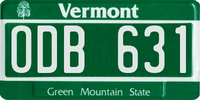 VT license plate ODB631