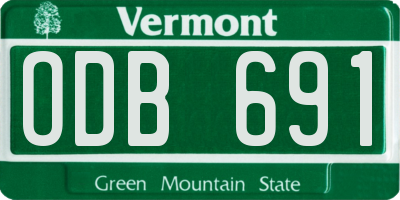 VT license plate ODB691
