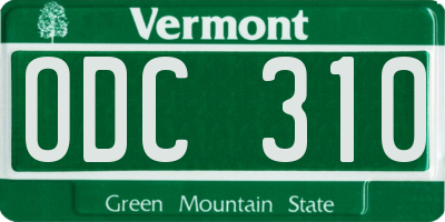 VT license plate ODC310