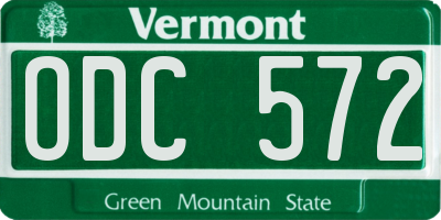 VT license plate ODC572