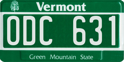 VT license plate ODC631