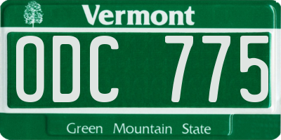 VT license plate ODC775