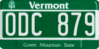 VT license plate ODC879