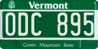 VT license plate ODC895