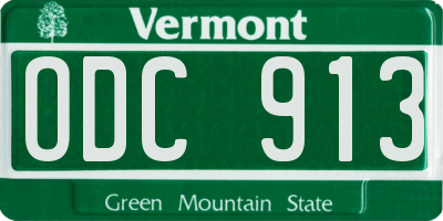 VT license plate ODC913