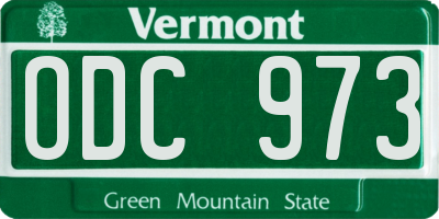 VT license plate ODC973