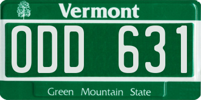 VT license plate ODD631