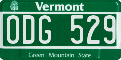 VT license plate ODG529