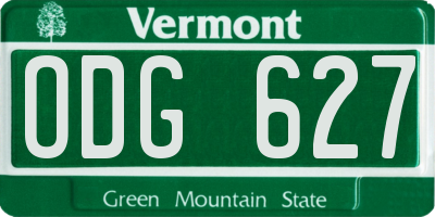 VT license plate ODG627