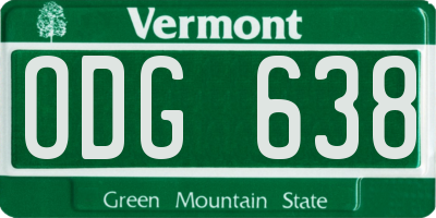 VT license plate ODG638
