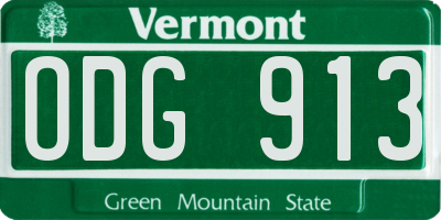 VT license plate ODG913