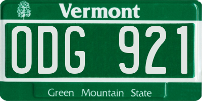 VT license plate ODG921