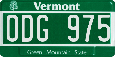 VT license plate ODG975