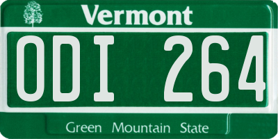 VT license plate ODI264