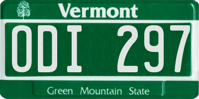VT license plate ODI297