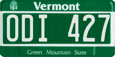 VT license plate ODI427