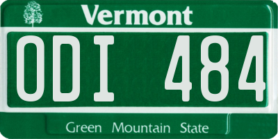 VT license plate ODI484