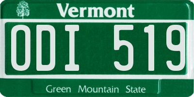 VT license plate ODI519