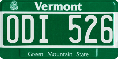 VT license plate ODI526