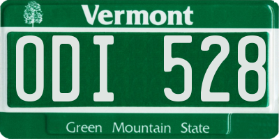 VT license plate ODI528