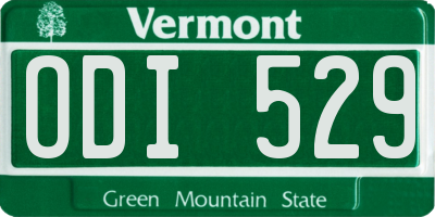 VT license plate ODI529